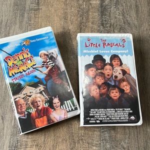 Little Rascals & Dennis The Menace both VHS Vintage 90’s ~ Betty White